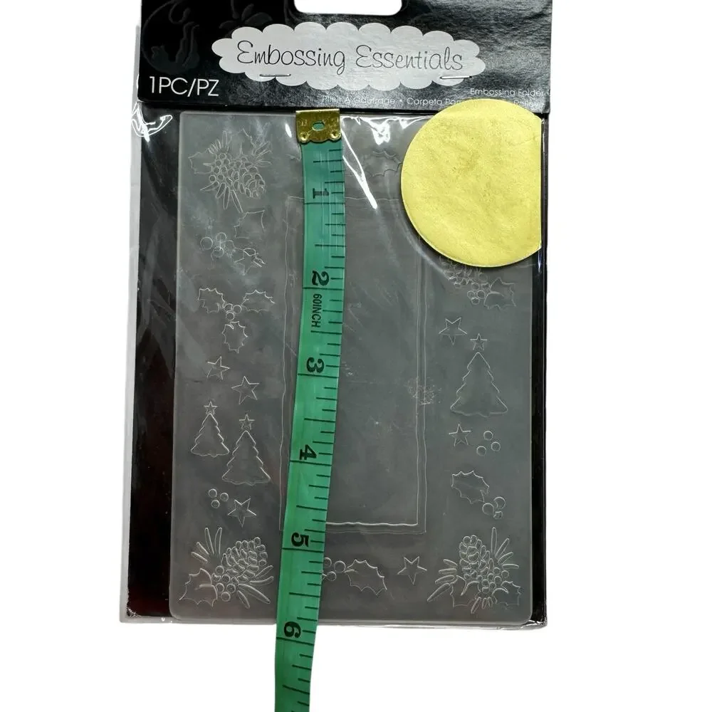 Embossing Essentials *NEW* Tree with Pinecones Embossing Folder Darice Holiday